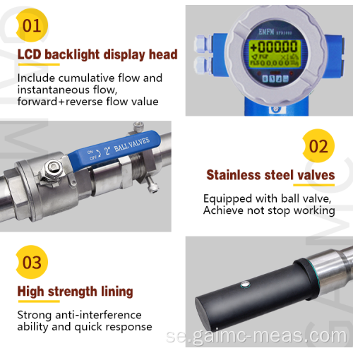 DN700 Insättning av avloppsvatten elektromagnetisk FlowMeter